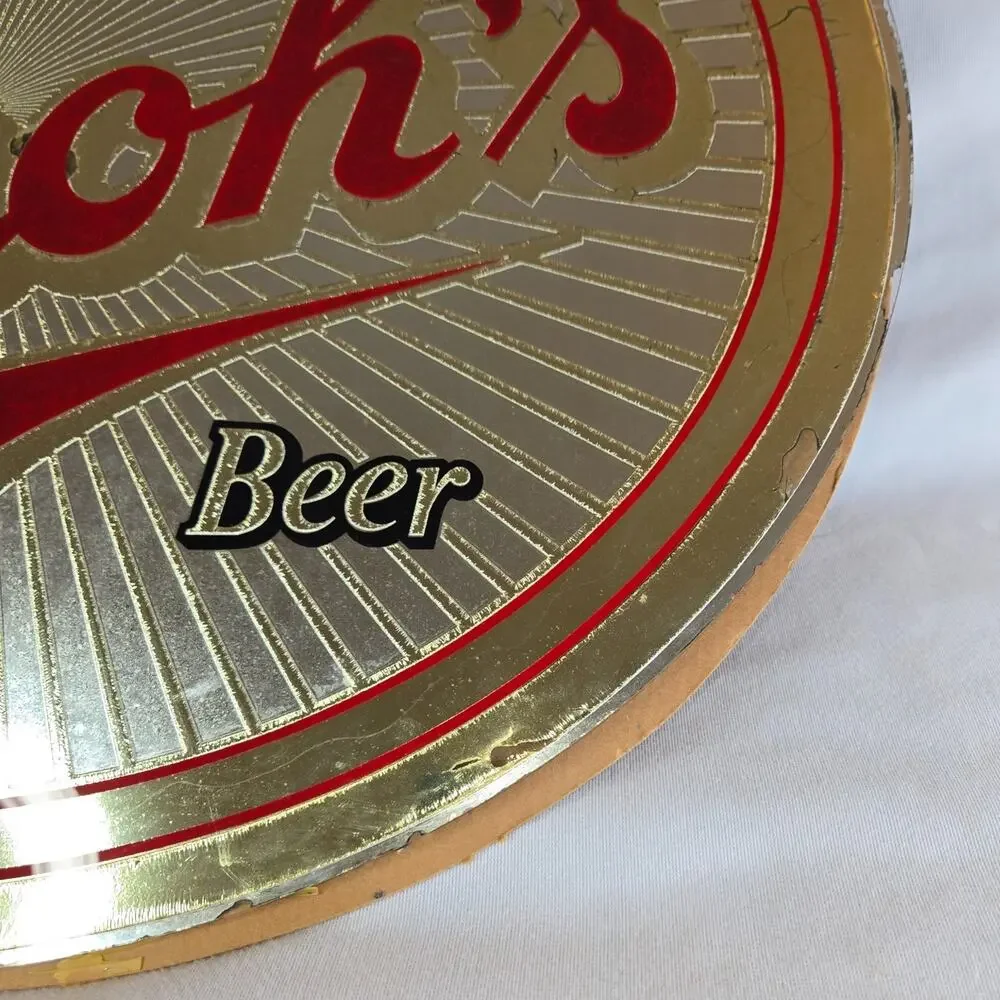 Vintage Stroh's Beer Oval Wall Mirror 20